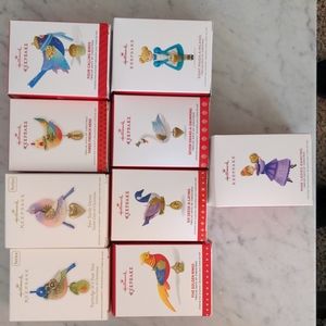 COPY - Hallmark 12 Days of Christmas 2011 - 2019 Ornaments 1 - 9